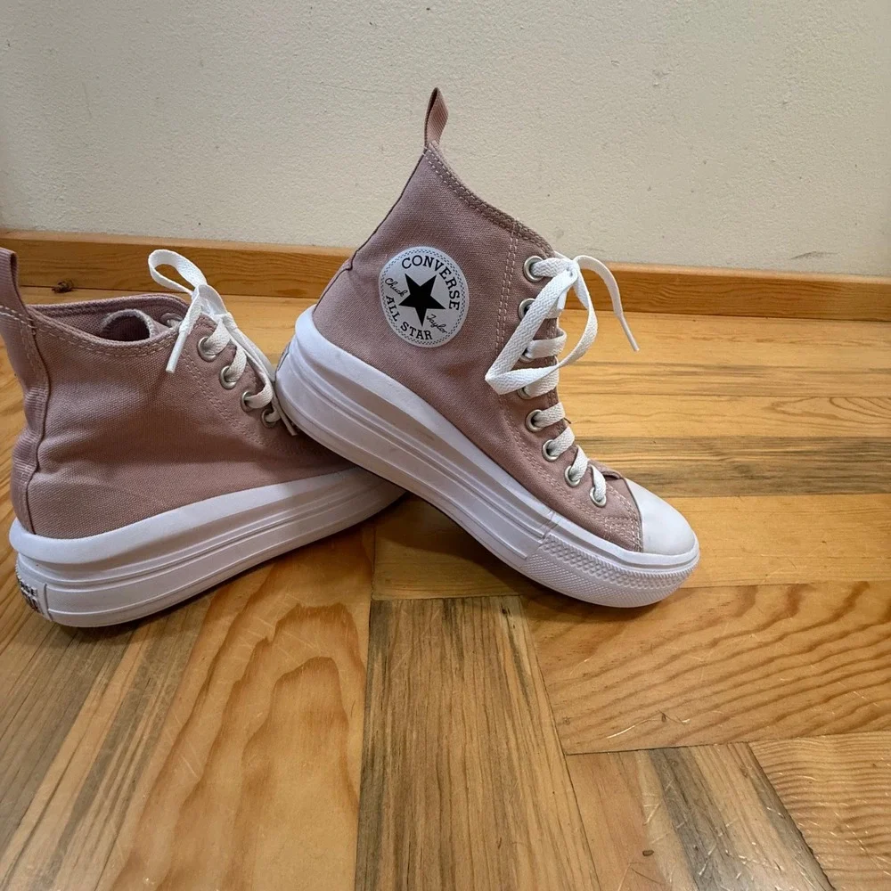 Converse Chuck Taylor All Star Move High Top Pink Sneaker Shoes Youth‎ Size 5
